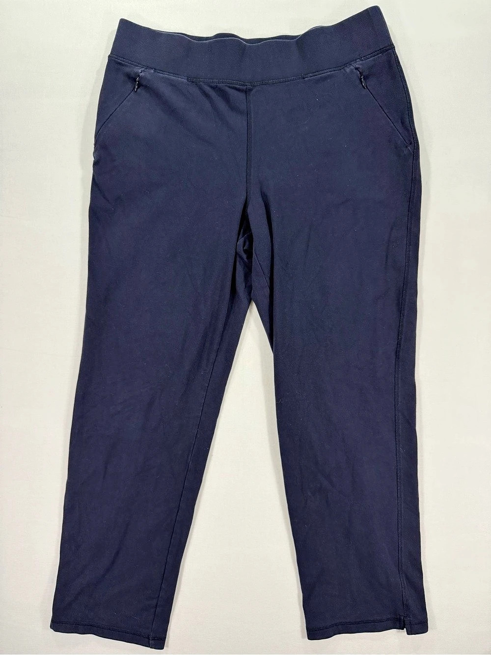 T by Talbots Straight Leg Cotton Spandex Blue Large